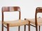 Mid-Century Danish Teak & Paper Cord Model 75 Chairs by Niels Otto Møller, Set of 6 6