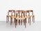 Mid-Century Danish Teak & Paper Cord Model 75 Chairs by Niels Otto Møller, Set of 6 1