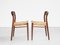 Mid-Century Danish Teak & Paper Cord Model 75 Chairs by Niels Otto Møller, Set of 6 5