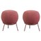 Red Nest Ottomans by Paula Rosales, Set of 2 1