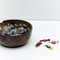 Large Olive Wood Bowl with Murano Glass Candy, 1970s, Image 7