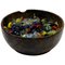 Large Olive Wood Bowl with Murano Glass Candy, 1970s 9