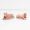 Mid-Century Animal Sculptures in Clay, Set of 2 2