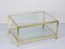 Mid-Century Italian Brass & Glass Double-Tiered Rectangular Coffee Table, 1970s, Image 8