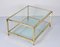 Mid-Century Italian Brass & Glass Double-Tiered Rectangular Coffee Table, 1970s, Image 6