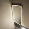 Backlit Mirror with Curved Wooden Frame 3