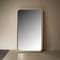 Backlit Mirror with Curved Wooden Frame, Image 1