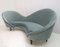 Mid-Century Modern Italian Velvet Curved Sofa 2