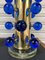 Blue Murano Glass Button Table Lamps by Alberto Donà, 1980, Set of 2 2