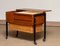 German Walnut Sewing Table on Wheels from Horn, 1960s 9