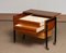 German Walnut Sewing Table on Wheels from Horn, 1960s 7