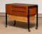 German Walnut Sewing Table on Wheels from Horn, 1960s, Image 1