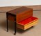 German Walnut Sewing Table on Wheels from Horn, 1960s, Image 2