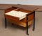 German Walnut Sewing Table on Wheels from Horn, 1960s 8