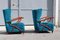 Cobalt Blue Velvet Armchairs by Paolo Buffa, 1950, Set of 2, Image 2