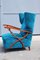 Cobalt Blue Velvet Armchairs by Paolo Buffa, 1950, Set of 2 13