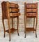 French Louis XV Style Nightstands in Walnut and Marquetry, Set of 2, Image 10
