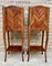 French Louis XV Style Nightstands in Walnut and Marquetry, Set of 2 4