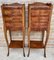 French Louis XV Style Nightstands in Walnut and Marquetry, Set of 2 11