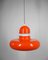 German Orange Hanging Lamp in Metal from Sölken Leuchten, 1960s, Image 3