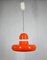 German Orange Hanging Lamp in Metal from Sölken Leuchten, 1960s 2