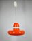 German Orange Hanging Lamp in Metal from Sölken Leuchten, 1960s, Image 2