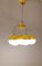 Gelbe Deckenlampe aus emailliertem Metall & Glas, 1960er 12