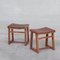 Teak PJ-011029 Hocker von Pierre Jeanneret, 2er Set 3