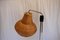 Lámpara de pie italiana Mid-Century de ratán y metal, años 50, Imagen 3