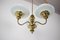 Mid-Century Brass Chandelier from Jablonec Glassworks, Czechoslovakia, 1970s 5