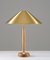 Mid-Century Scandinavian Table Lamp in Brass & Oak from Falkenbergs, Image 2