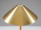 Mid-Century Scandinavian Table Lamp in Brass & Oak from Falkenbergs 4
