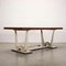 Wood & Marble Glass Table, Italy, 1950s 11