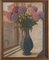 Aquarelle de Fleurs dans un Vase sur un Rebord de Fenêtre, Suède, 1935 1