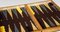 Decorative Tooled Leather Folding Backgammon Set in Book Form, Set of 31 5
