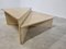 Triangular Coffee Table in Travertine from Up & Up, 1970s 10