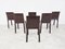 Vintage Dining Chairs in Brown Leather, 1980s, Set of 6, Image 8