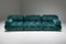 Green Velvet Camaleonda Sofa by Mario Bellini for B&B Italia, 1970s, Set of 8 4