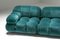 Grünes Camaleonda Sofa aus Samt von Mario Bellini für B&B Italia, 1970er, 8er Set 6