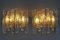 Austrian Icicle Ice Glass 3-Light Sconces from Kalmar Franken KG, 1970s, Set of 2 2