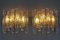 Österreichische Eiszapfen Eisglas Wandlampen mit 3 Leuchten von Kalmar Franken KG, 1970er, 2er Set 2