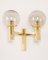 Brass & Smoke Glass Sconces from Sciolari Stil, Germany, 1970s, Set of 2, Image 2