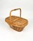 Italian Picnic Basket in Bamboo and Rattan, 1960s, Image 4