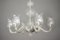 Lámpara de araña Venini de cristal de Murano, años 50, Imagen 1