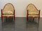 Cardinal Red Lacquered Armchairs, Set of 2, Image 1