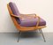 Violet Boomerang Armchair in Cherry, 1950s, Image 10