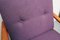 Butaca Boomerang violeta de cerezo, años 50, Imagen 4