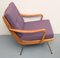 Violet Boomerang Armchair in Cherry, 1950s 2