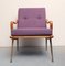 Violet Boomerang Armchair in Cherry, 1950s, Image 1