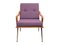 Fauteuil Boomerang Violet en Merisier, 1950s 12